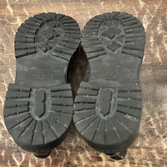 Prada Black Designer Chelsea Boots Nero Black Womens US size 9 PRADA 8 $1490 - Picture 10 of 16